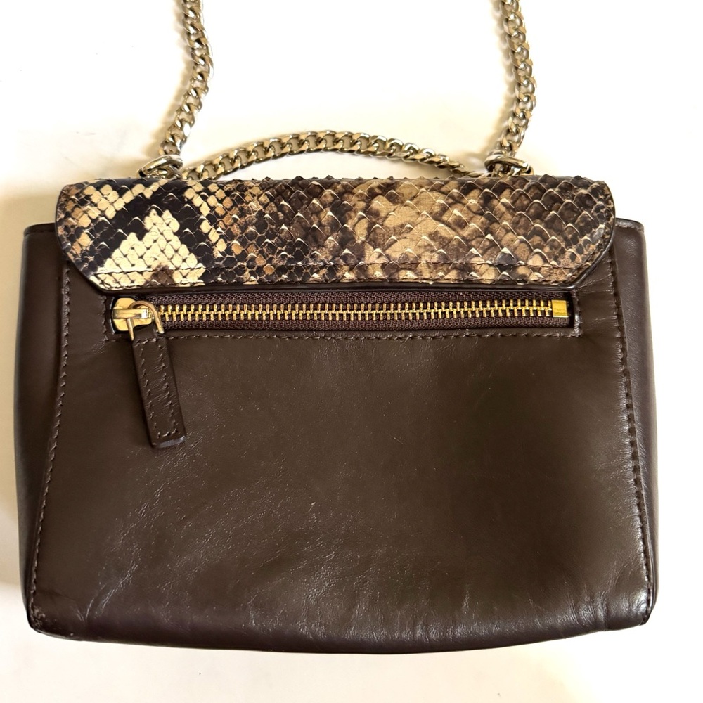 Vintage Lancaster Brown Leather Python Snakeskin … - image 6